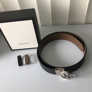 Gucci Reversible Belt Black & Brown leather Size 85 34